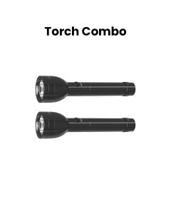 Mr. Light Torch Combo 2 Pieces, 300 Lumens Brightness, Compact And Lightweight Design - Black - MR 2014