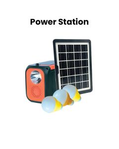 Mr. Light Power Station, 12000mAh Portable Battery, Built-in LED Emergency Light, Solar Panel Charging Support, USB Charging Ports - Black - MRGJ 1011