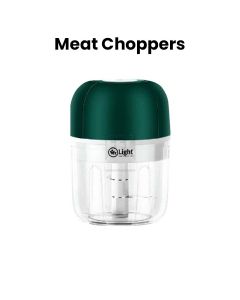 Mr. Light Meat Chopper 45W, Stainless Steel Blades, Quick Charging, Cordless Convenience, One-Touch Operation, Lightweight Design - Green - MRGJ 5001