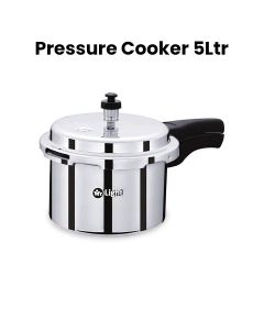 Mr. Light Aluminium Pressure Cooker 5L, Durable Construction, Fast And Even Heat Distribution - Silver - MR 5906