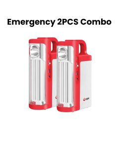 Mr. Light Emergency Light Combo V.2.2 2 Pieces, USB Mobile Charger Function, Anti-Reflection Membrane, Over-Discharge Protection - Red - MR 850