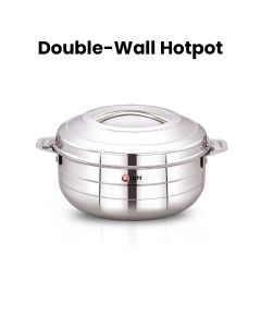 Mr. Light Double-Wall Hotpot 3.5L, Non-Magnetic Stainless Steel, Durable Construction - Silver - EQUS MR E5