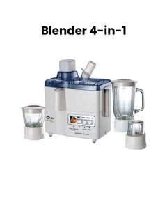 Mr. Light 4-In-1 Blender And Food Processor 400W, Fast And Efficient Performance, Overheat Protection, Strong Stainless Steel Blades - White - MR1041