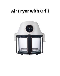 Mr. Light 2-In-1 Air Fryer With Grill 3L, High-Speed Air Circulation, Multi-Functional Design, Stainless Steel Finish - White - MR 2536