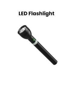 Mr. Light Rechargeable LED Flashlight, 6000mAh Battery, Type-C Charging, Long Range Beam - Black - MRGD3033
