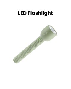 Mr. Light LED Flashlight, Long Working Time, Strong LED Light, 1200mAh Lithium-ion Battery, 18 Hours Battery Life - Green Tint