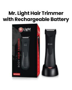 Mr. Light Hair Trimmer, LED Guide Light, Rechargeable DC Motor, Low Noise Operation - Black - MR 6009