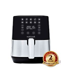 NutriCook Rapid Air Fryer 5.5L 1700W, Large Capacity Digital Air Fryer for Healthy Oil-Free Cooking, Fry Bake Roast | NC-AF205