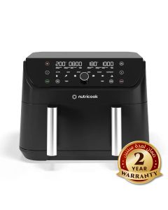 Nutricook Air Fryer Duo 2 Flexzone 8.5L Air Fryer – FlexZone Dual Basket, Sync Cook Function, Rapid Hot Air Oil-Free Frying | NC-AFD285