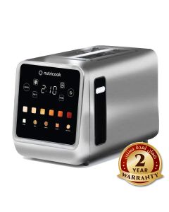 Nutricook Toastie 2-Slice Stainless Steel Digital Toaster – LED Display Controls, 850W Fast Toasting Power, Multiple Browning Levels | NC-TS201