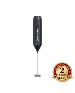 NutriCook USB-C Rechargeable Milk Frother – Fast Recharge, One-Button Frothing, 304 Stainless Steel Whisk, Versatile for Coffee, Matcha & More | MF100ME