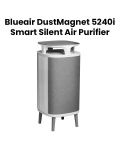 Blueair DustMagnet 5240i Air Purifier, HEPASilent Technology, Energy Efficient Design, 5 Color LED Indicator - White/Grey