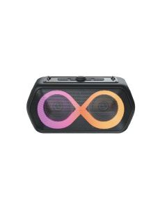 Platinum Karaoke Rover Portable Bluetooth Speaker – 40W Outdoor Boombox, RGB Lights, Karaoke Mic Input, IPX4 Splash-Proof, 9H Playtime, Black
