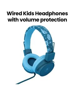 DCU Tecnologic Wired Kids Safe Headphones with Volume Protection – Teal/blue|34152530