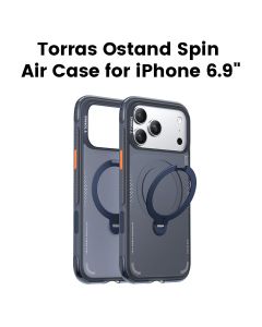 Torras Ostand Spin Q3 Air Series Case For Apple iPhone 17 Pro Max, 18N+ N52 Magnets, 13FT Drop Protection - Blue - X00FX3013