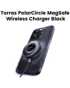 Torras PolarCircle Qi2 Low-Temp Wireless Charger 15W, TEC Cooling With Fan, 360° Rotating Stand - Black - X00WX3001