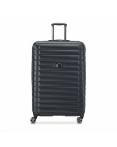 Delsey SHADOW 5.0 70cm Medium Hardside Spinner Suitcase, 4-Wheel Expandable Luggage with TSA, 100% Polycarbonate, TSA Combination Lock | Black