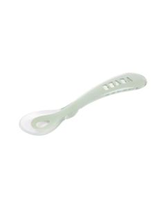 Beaba 2nd Stage Silicone Spoon, Soft And Flexible Material, BPA Lead And Phthalate Free, Rounded Shape Designed - Misty Green