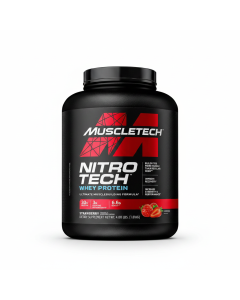 Muscletech Nitro-Tech Whey Protein: Ultimate Muscle Builder, Strawberry Flavor, 30g Protein