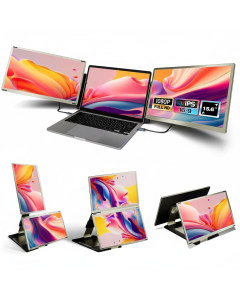 V2COM 15.6" Laptop Screen Extender FHD 1080P Portable Monitor with 80% NTSC, USB HDMI Hub, Plug and Play for Mac, Windows,Android - S6 