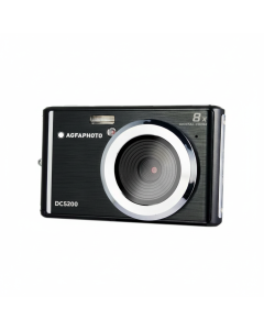 AgfaPhoto Realishot DC5200 Digital Camera 21MP, 8X Zoom, 720p Video, Compact Design for Travel and Events - Black