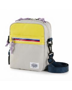 American Tourister Kris Vertical Bag in Yellow - Antimicrobial Tablet Crossbody Bag RPET Polyester