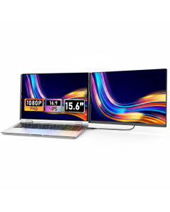 V2COM 15.6" FHD 1080P Portable Laptop Screen Extender, Detachable IPS Monitor for 13-17.3" Laptops, Plug & Play, Compatible with Windows - P5