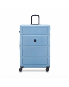 Delsey Camelia 82cm Expandable 4-Wheel Hardside Suitcase, Large Checked, High-Quality Hardshell, TSA Combination Lock | Light Blue