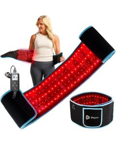 Lifepro Red Light Therapy Belt, Near Infrared & Red Light Body Therapy Device, Flexible LED Wrap for Muscle Relaxation, Portable Wellness Belt | Black