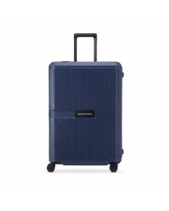 Delsey Stone 70cm Check-In Hardcase Luggage - Durable Polypropylene 4-Wheel Spinner, Advanced Security Lock | Blue