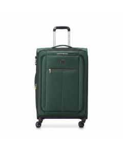 Delsey Pin Up 6 Expandable 69cm Softside Spinner Suitcase - 4-Wheel Trolley with TSA, Polyester, TSA Lock | Green