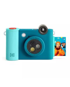 Kodak Smile+ Instant Print Digital Camera, 10MP Camera, 2x3-Inch ZINK Photo Printing, Bluetooth Connectivity & LCD Viewfinder | Blue - 843812173032