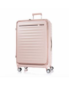 American Tourister Frontec 29-inch Check-In Suitcase, Expandable Hard-Shell Spinner with Front Strawberry