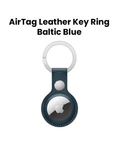 Apple AirTag Leather Key Ring, Snug Fit, Easy Attachment, Lightweight And Practical - Baltic Blue