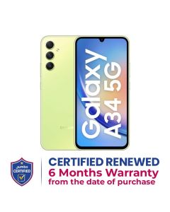 Samsung Galaxy A34 5G 8GB+128GB Smartphone | Awesome Lime | SMA346ELGCMEA