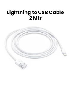 Apple Lightning To USB Cable 2m Length, Reversible Design, Compatible With Lightning Connector - White - MD819ZM/A