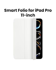 Apple Smart Folio Case For iPad Pro 11 Inch (M4), Thin And Lightweight Design, Versatile Viewing Angles - White - MW973ZM/A