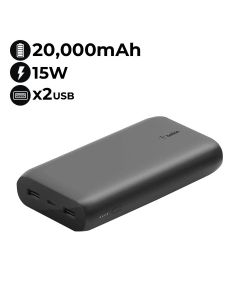 Belkin Boost Charge Multi Port Power Bank 20,000mAh 15W | BPB003BTBK