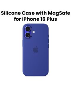Apple Silicone Case With MagSafe For iPhone 16 Plus, Microfibre Lining, Comprehensive Protection, Premium Recycled Material - Ultramarine - MYYF3ZM/A