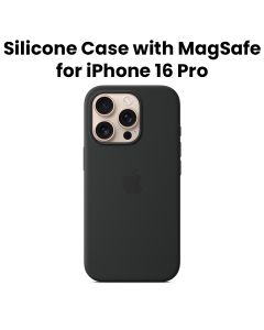 Apple Silicone Case With MagSafe For iPhone 16 Pro, Microfibre Lining, Qi2 or Qi-certified Charging, Water Resistant - Black - MYYJ3ZM/A