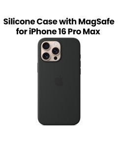 Apple Silicone Case With MagSafe For iPhone 16 Pro Max, Microfibre Lining, Interior Protection, Drop Protection, Scratch Resistant Finish - Black - MYYT3ZM/A
