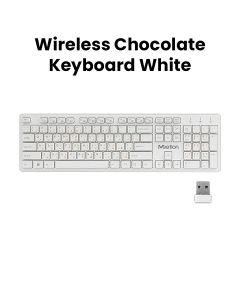 Meetion Wireless Chocolate Keyboard 2.4GHZ - White | MT-WK841