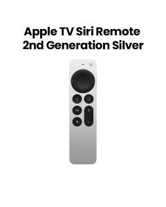 Apple 2nd Generation TV Siri Remote, Lightning Port To Quickly Recharge, Apple TV 4K And Apple TV HD - Silver - MJFM3LL/A