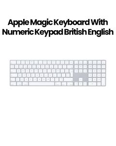 Apple Magic Keyboard With British English Keypad, Extended Layout With Numeric Keypad, Wireless Connectivity - Silver - MQ052B/A