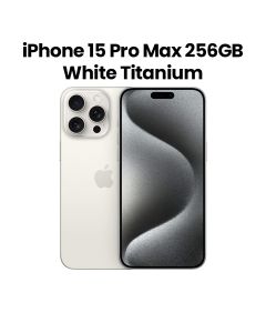 Apple iPhone 15 Pro Max 256GB Storage 6.7 Inch, Super Retina XDR Display, A17 Pro Chip, 48MP Main Camera, Up To 29 Hours Video Playback - White Titanium - MU783AA/A