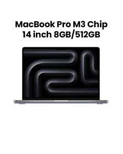 Apple MacBook Pro 8GB RAM 512GB SSD 14 Inch, M3 Chip, Up To 22 Hours Battery Life, Liquid Retina XDR Display - Space Gray - MTL73AB/A