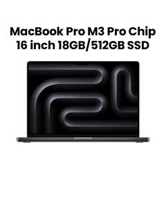 Apple MacBook Pro 18GB RAM 512GB SSD 16 Inch, M3 Pro Chip, 12-Core CPU And 18-Core GPU, Liquid Retina XDR Display - Space Black - MRW13AB/A