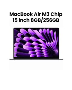 Apple MacBook Air 8GB RAM 256GB SSD 15 Inch, M3 Chip, 8-Core CPU And 10-Core GPU, Liquid Retina Display - Space Gray - MRYM3ZS/A