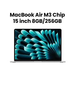 Apple MacBook Air 8GB RAM 256GB SSD 15 Inch, M3 Chip, 8-Core CPU And 10-Core GPU, Liquid Retina Display - Silver - MRYP3AB/A