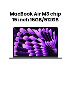 Apple MacBook Air 16GB RAM 512GB SSD 15 Inch, M3 Chip, 8-Core CPU And 10-Core GPU, Liquid Retina Display - Space Gray - MXD13AB/A